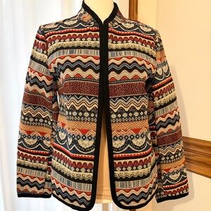 Violet B Women's Multicolor Patterned Jacket, Size Small, EUC